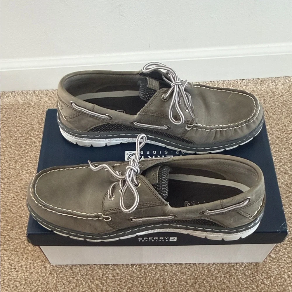 Sperry Men’s Classic Boat Shoes- Top Slider Billfish 3-Eye Grey- Men’s size 10M